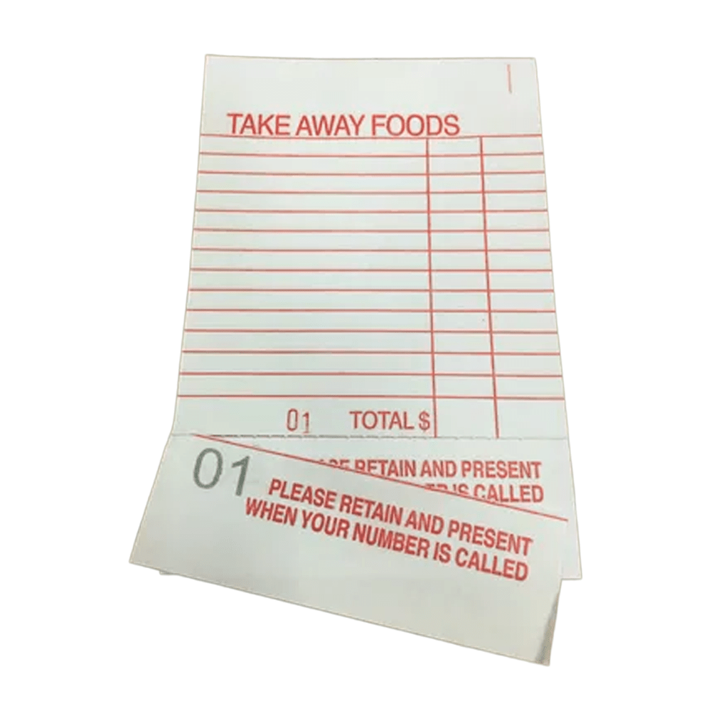 Takeaway Food Single Docket Book - TEM IMPORTS™