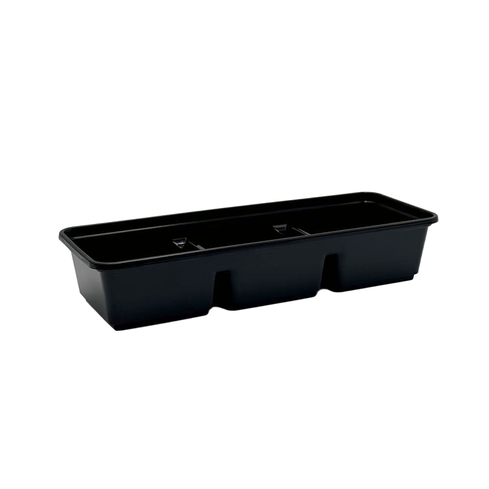 Traditional 3 Compartment Black Takeaway Bento Box With Lid - TEM IMPORTS™