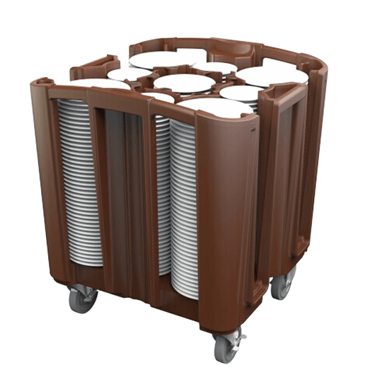 TRUST Commercial® Adjustable Plate Cart - Brown - TEM IMPORTS™