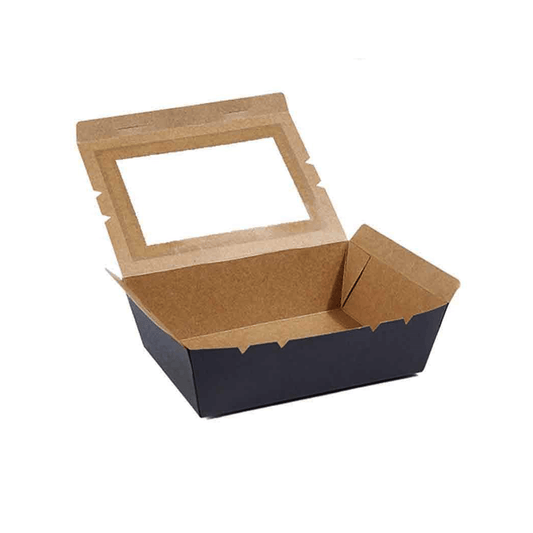 Window Lunch Box Black Extra Small - 200/CTN - TEM IMPORTS™