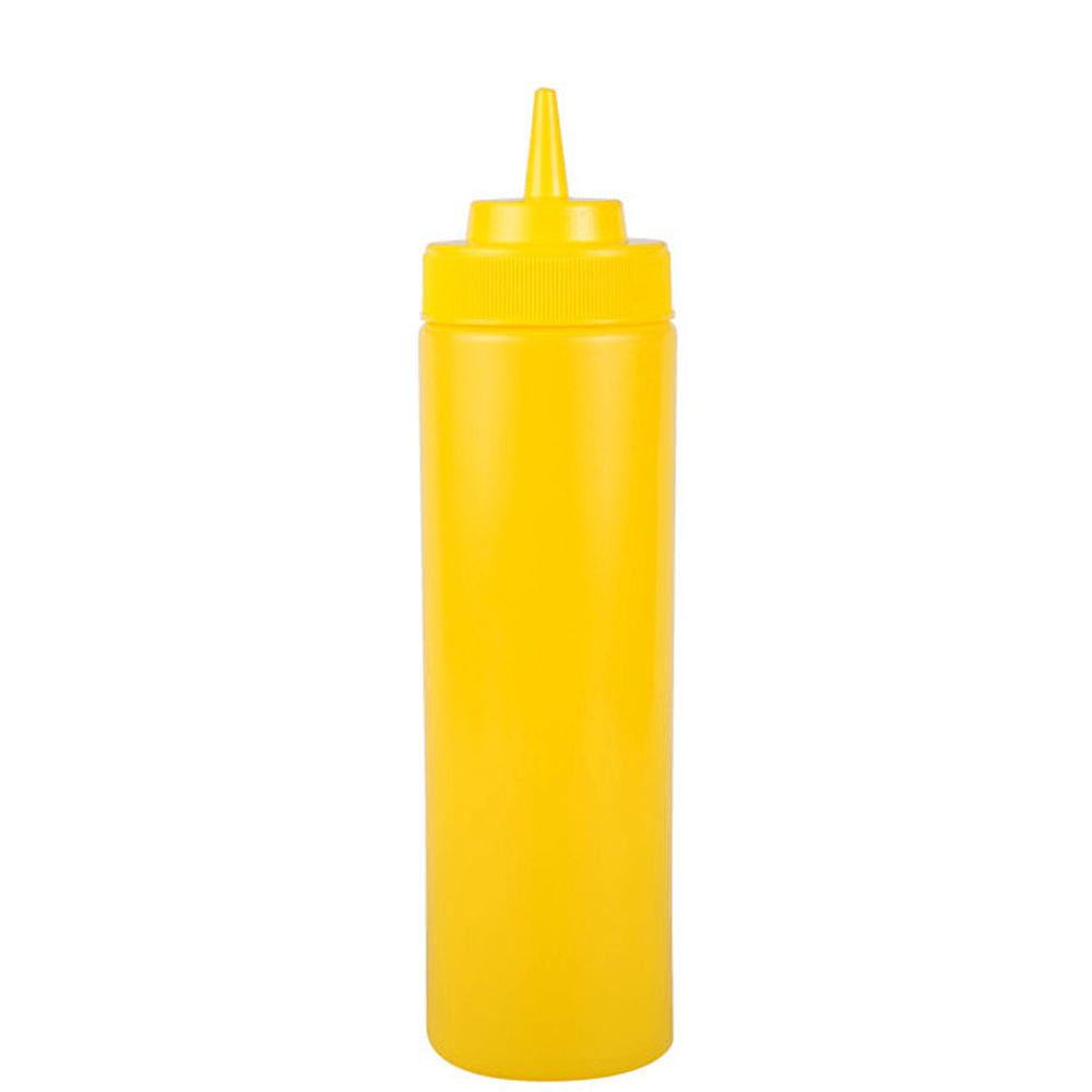 Yellow Plastic Squeeze Bottle Wide Mouth - TEM IMPORTS™