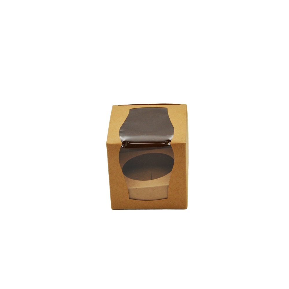 1 Cupcake Kraft Paper Box With Window - TEM IMPORTS™