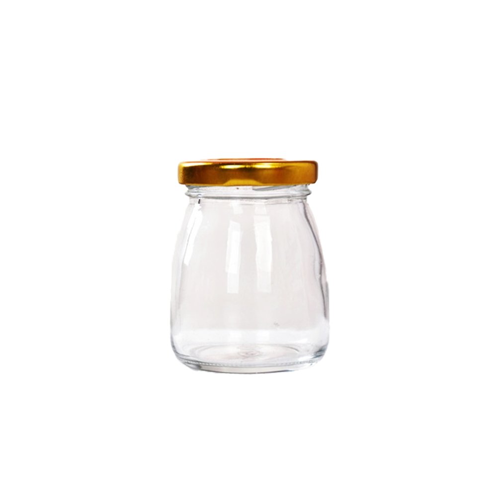 100mL Glass Jar With Gold Metal Twist Lid - TEM IMPORTS™