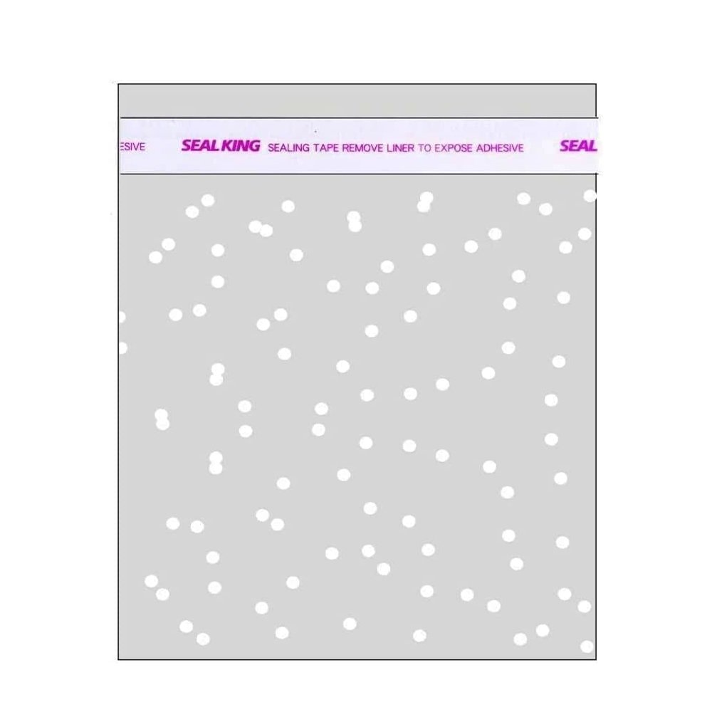 100x100mm Polka Dots Self Adhesive Sealing Bag-Pk100 - TEM IMPORTS™