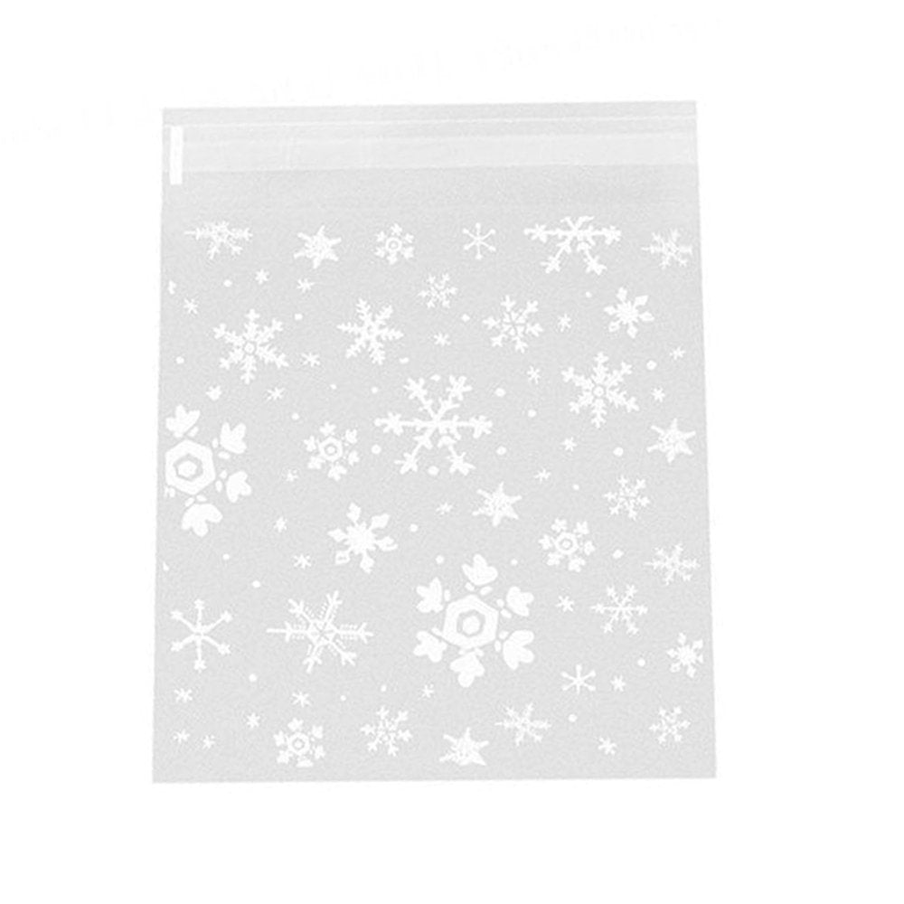 100x100mm Snowflakes Self Adhesive Sealing Bag - Pk100 - TEM IMPORTS™