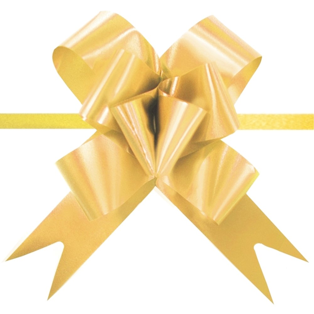 10cm Wide Butterfly Pull Bows-Gold - Pk 10 - TEM IMPORTS™