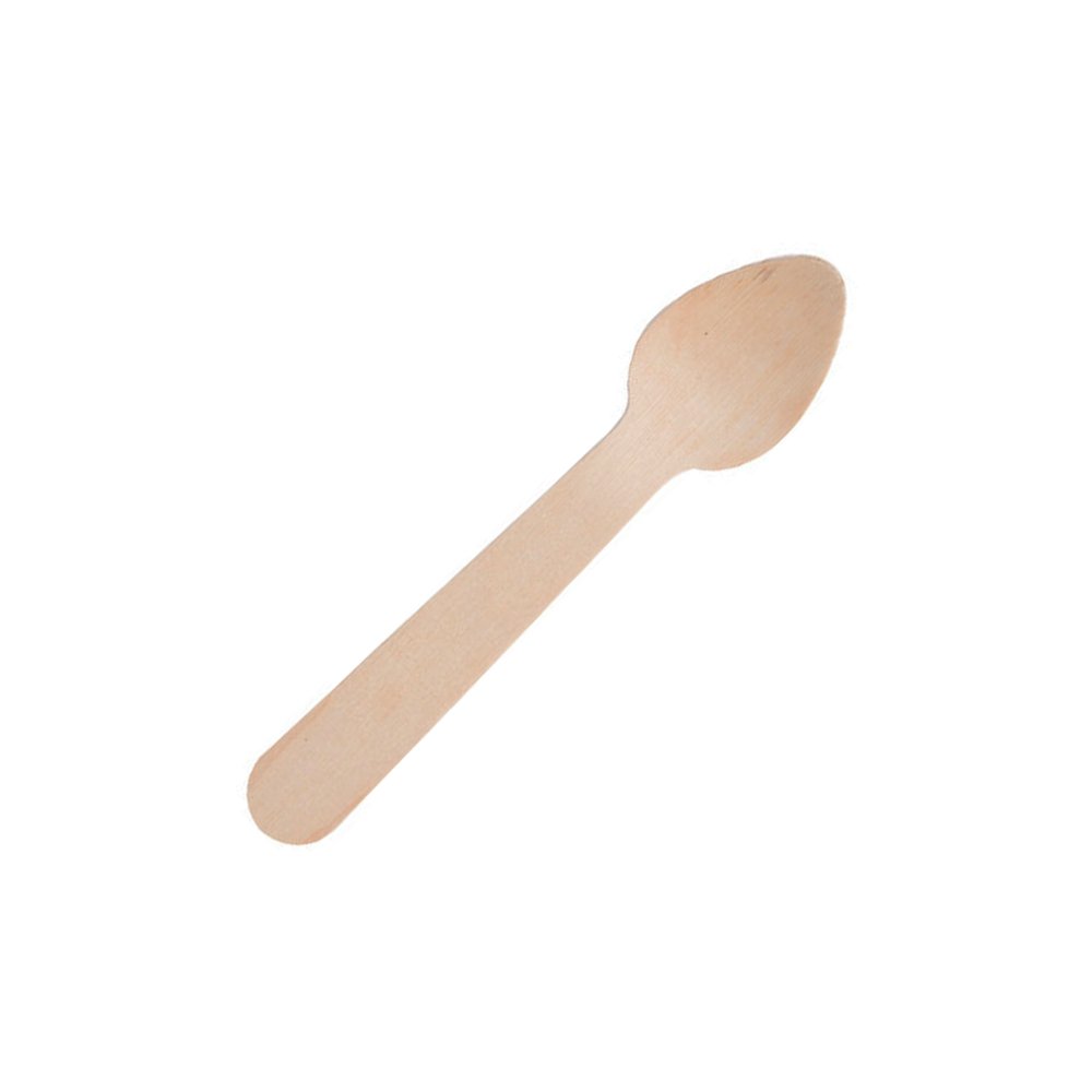 10cm Wooden Cutlery Teaspoon - Pk100 - TEM IMPORTS™