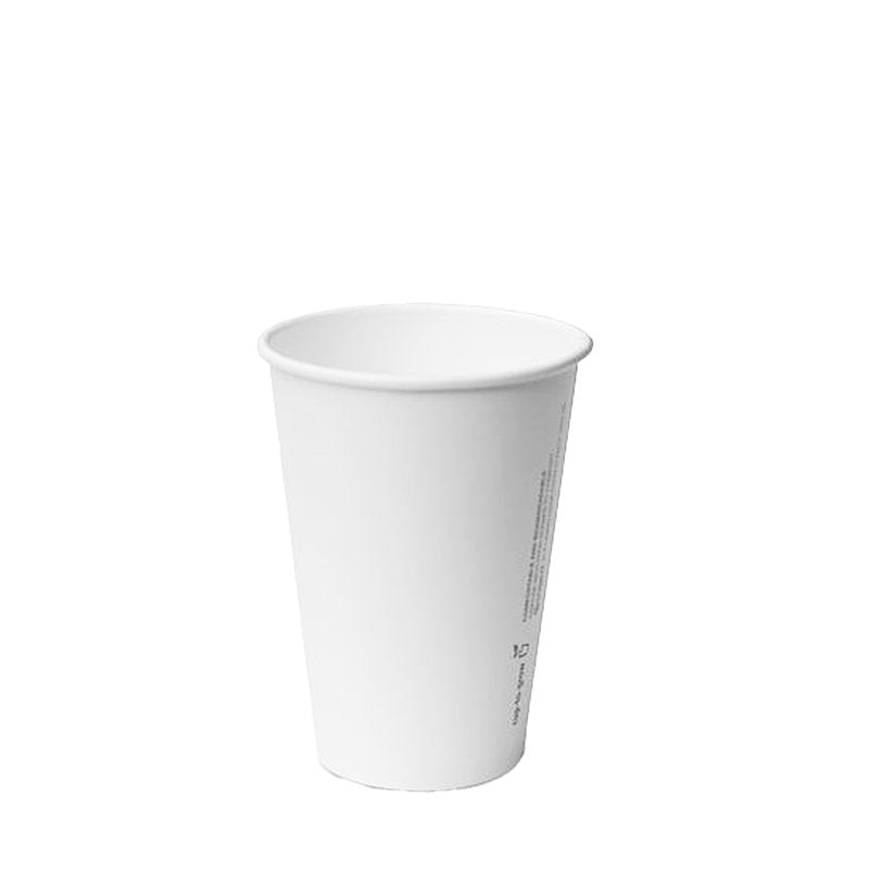 10oz/295mL PLA Coated SW Paper Cup Plain White - TEM IMPORTS™