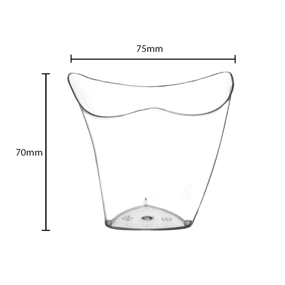 110mL Clear Mini Triangle Wave Cup - TEM IMPORTS™