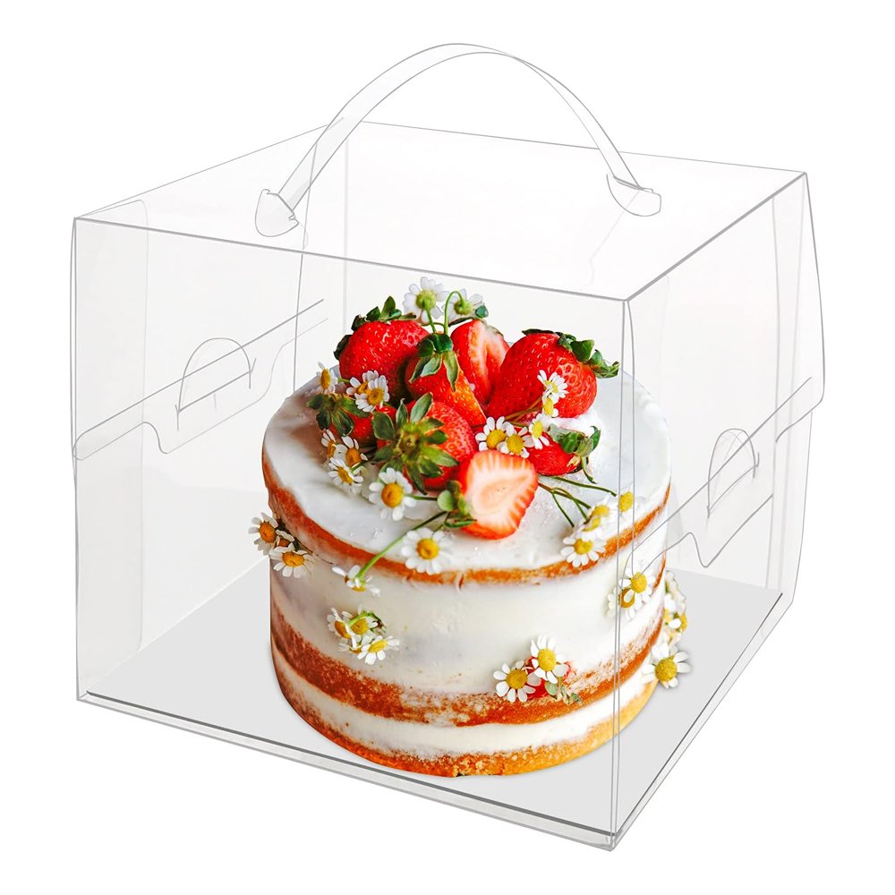 110x110x110mm Clear Square Box With Handle - TEM IMPORTS™