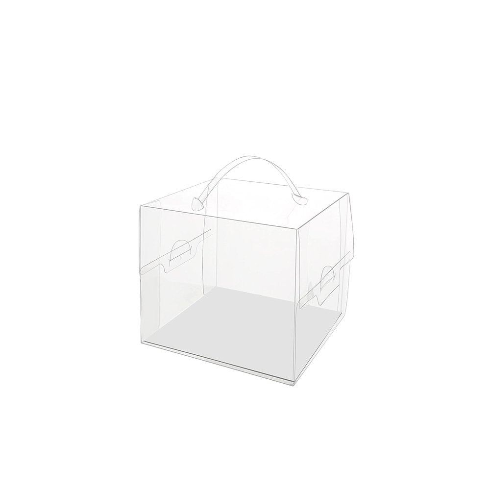 110x110x110mm Clear Square Box With Handle - TEM IMPORTS™