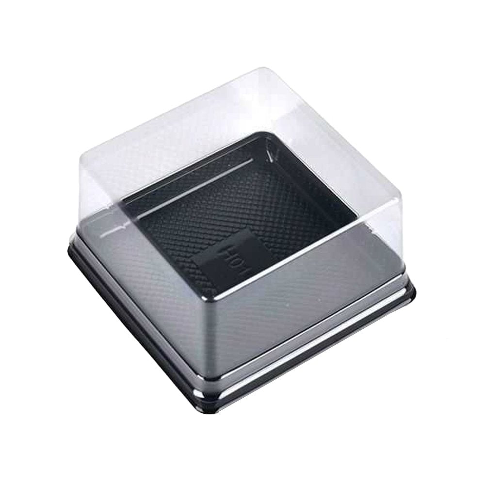115x115x60mm Individual Black Square Container With Lid - TEM IMPORTS™