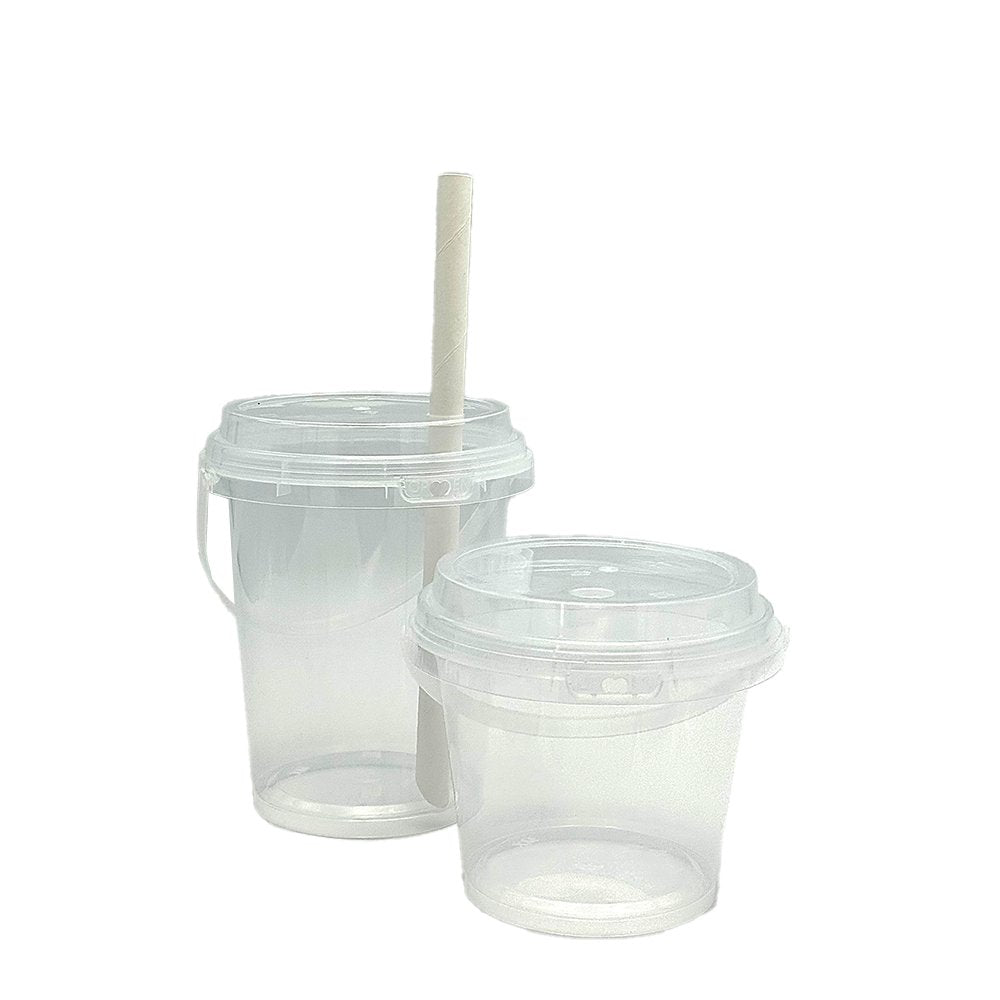 120B Clear Lid Suit Round Tamper Proof Bucket Cups - TEM IMPORTS™
