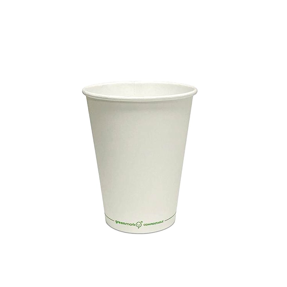 12oz/355mL (90mm) PLA Coated SW Paper Cup White - TEM IMPORTS™