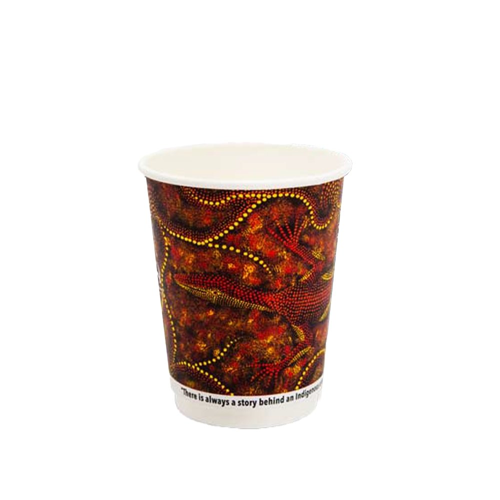 12oz/355mL PLA Coated SW Paper Cup Indigenous - TEM IMPORTS™