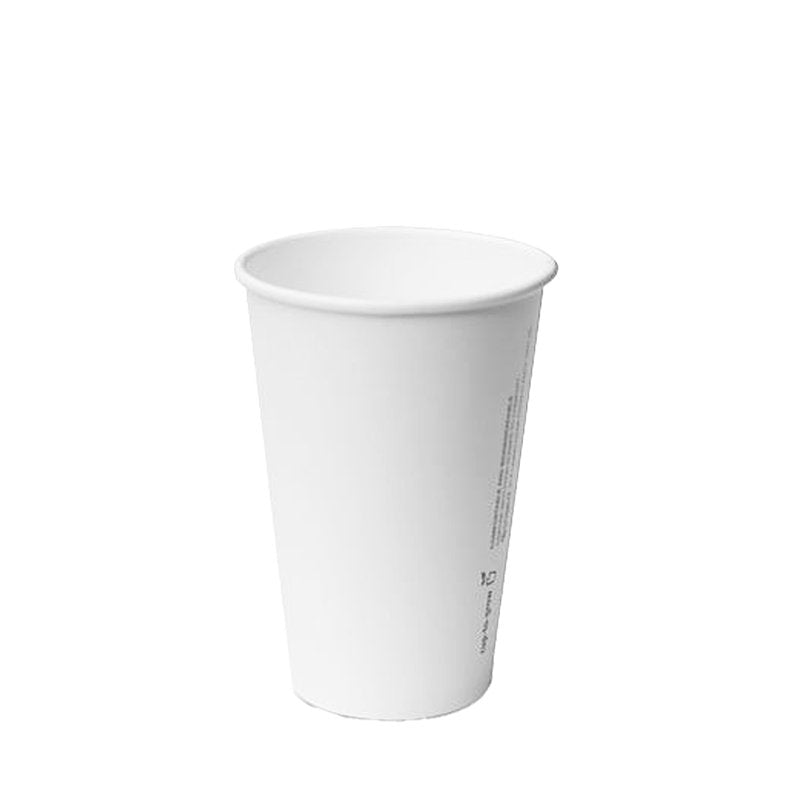 12oz/355mL PLA Coated SW Paper Cup Plain White - TEM IMPORTS™
