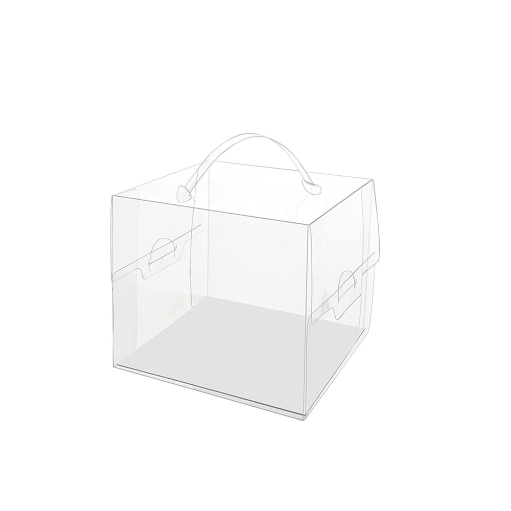 130x130x110mm Clear Square Box With Handle - TEM IMPORTS™