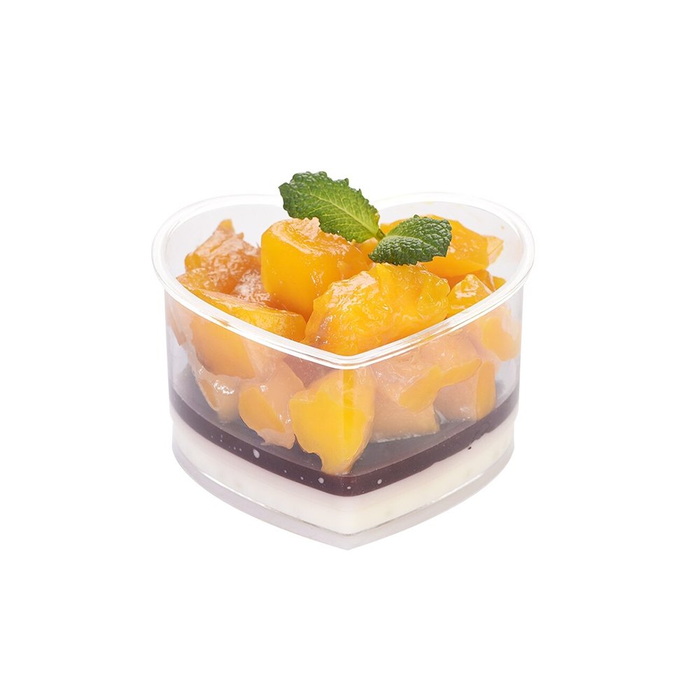 140mL Clear Heart Shape Container With Lid - TEM IMPORTS™