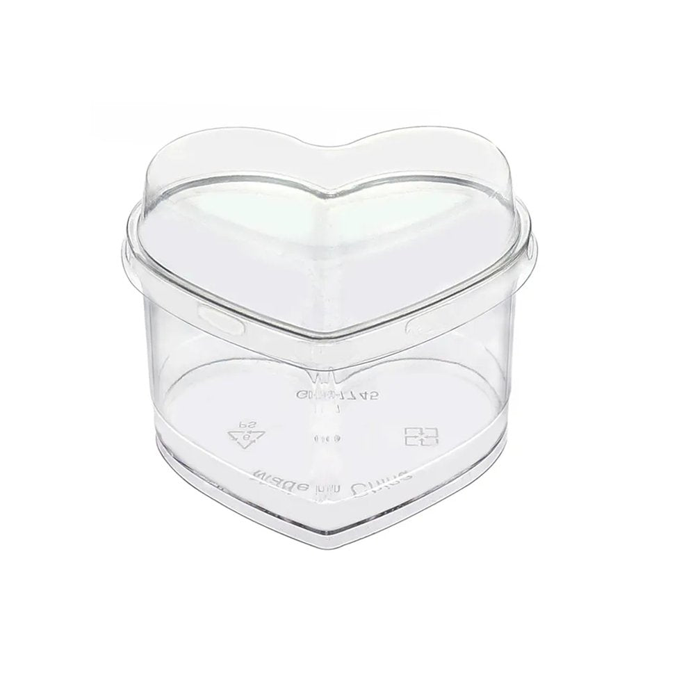140mL Clear Heart Shape Container With Lid - TEM IMPORTS™