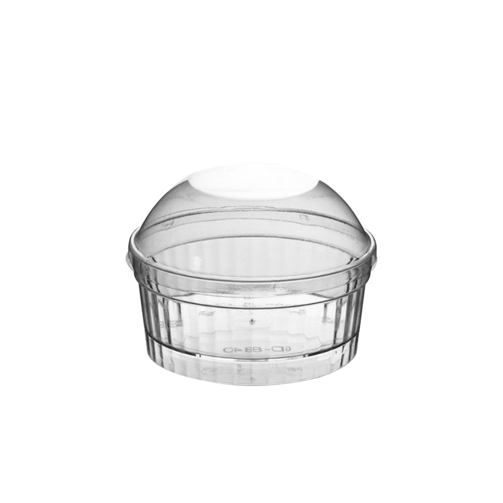 140mL Clear Round Rib Bowl Container With Lid - TEM IMPORTS™