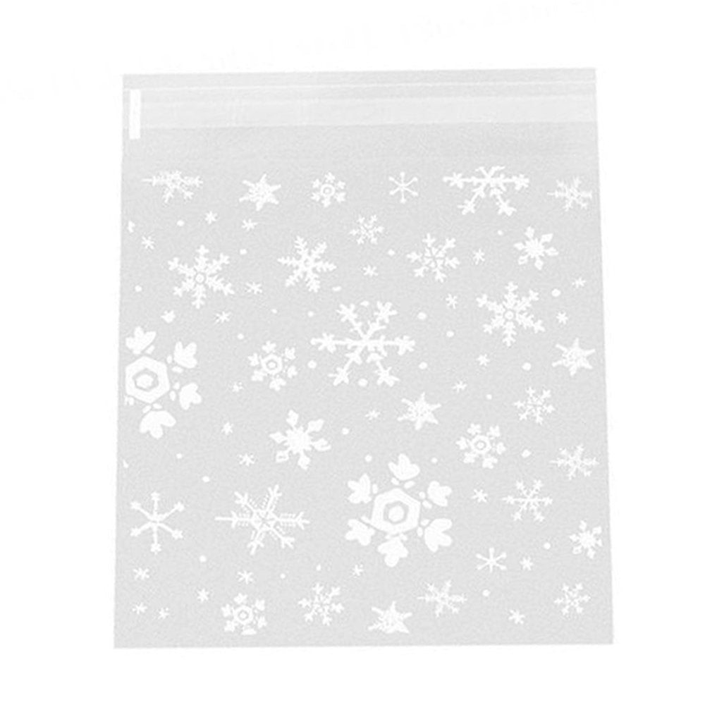 140x140mm Snowflakes Self Adhesive Sealing Bag-Pk100 - TEM IMPORTS™