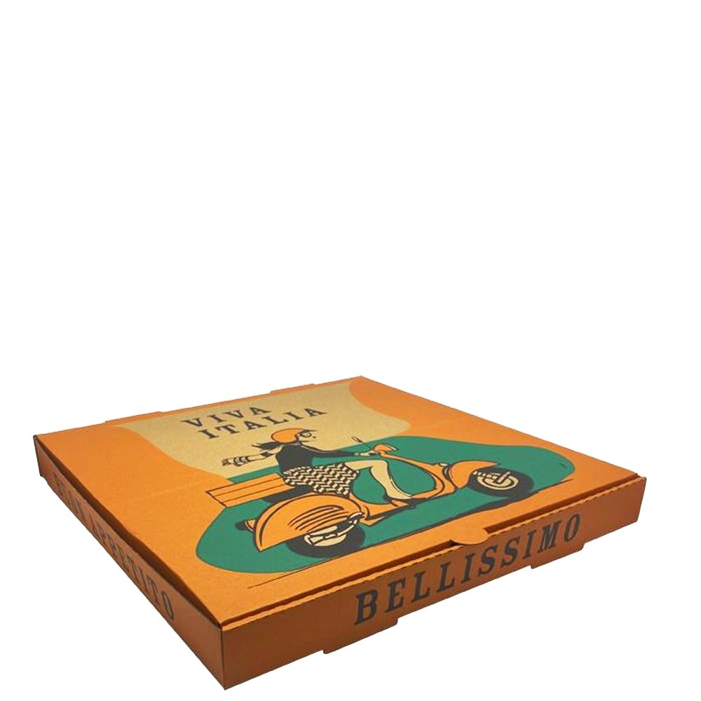 15" Inch Takeaway Pizza Box Kraft Brown Printed - TEM IMPORTS™