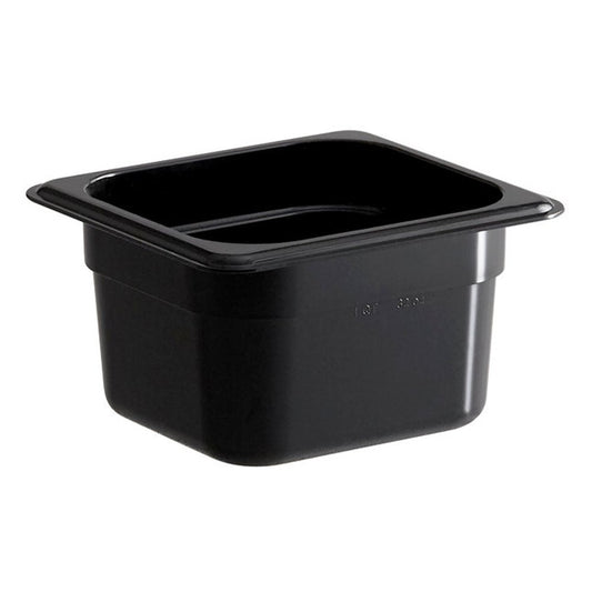 1/6 Size Steam Pan Polycarbonate Black - 100mm