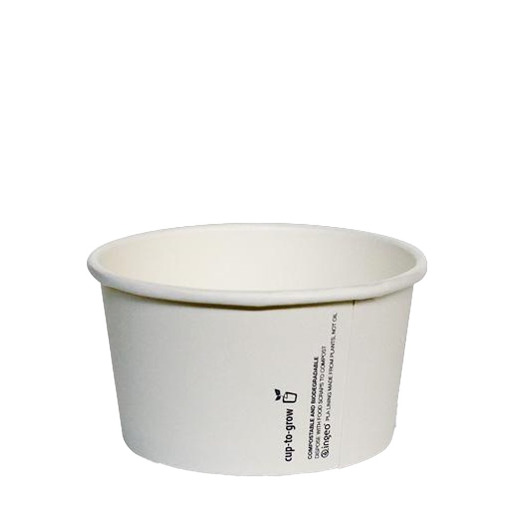 16oz/470mL PLA Coated White Paper Soup Cup - TEM IMPORTS™