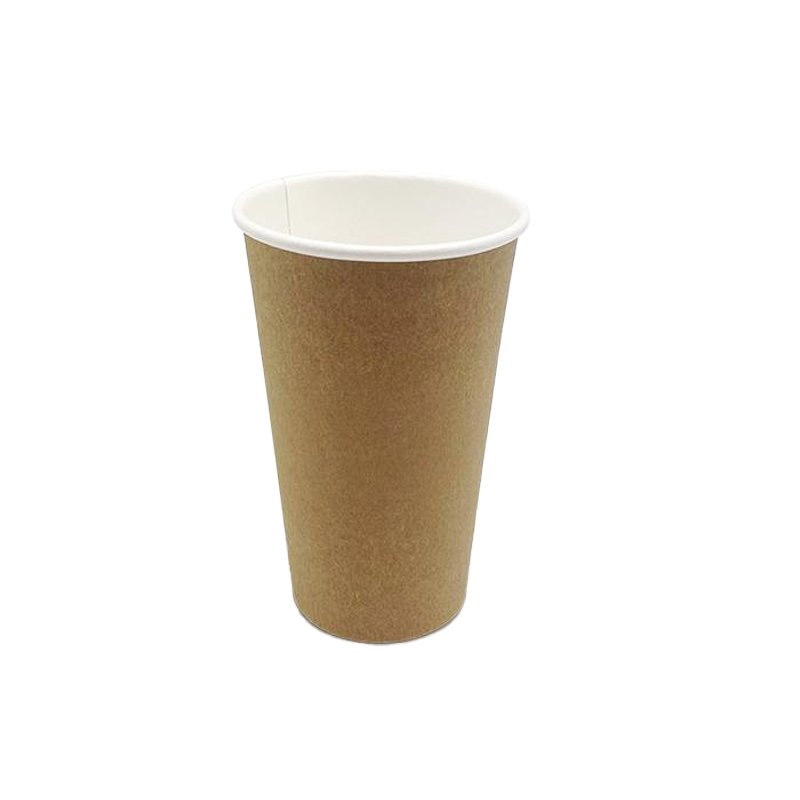 16oz/475mL PE Coated SW Paper Cup Kraft - TEM IMPORTS™