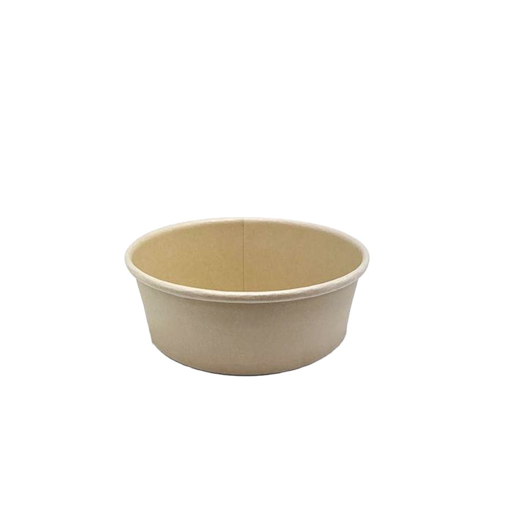 500mL PE Coated Bamboo Paper Salad Bowl - 300/CTN