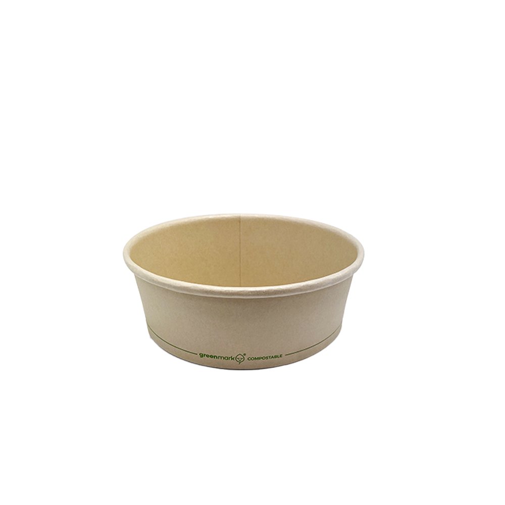 16oz/500mL PLA Coated Bamboo Paper Salad Bowl - TEM IMPORTS™