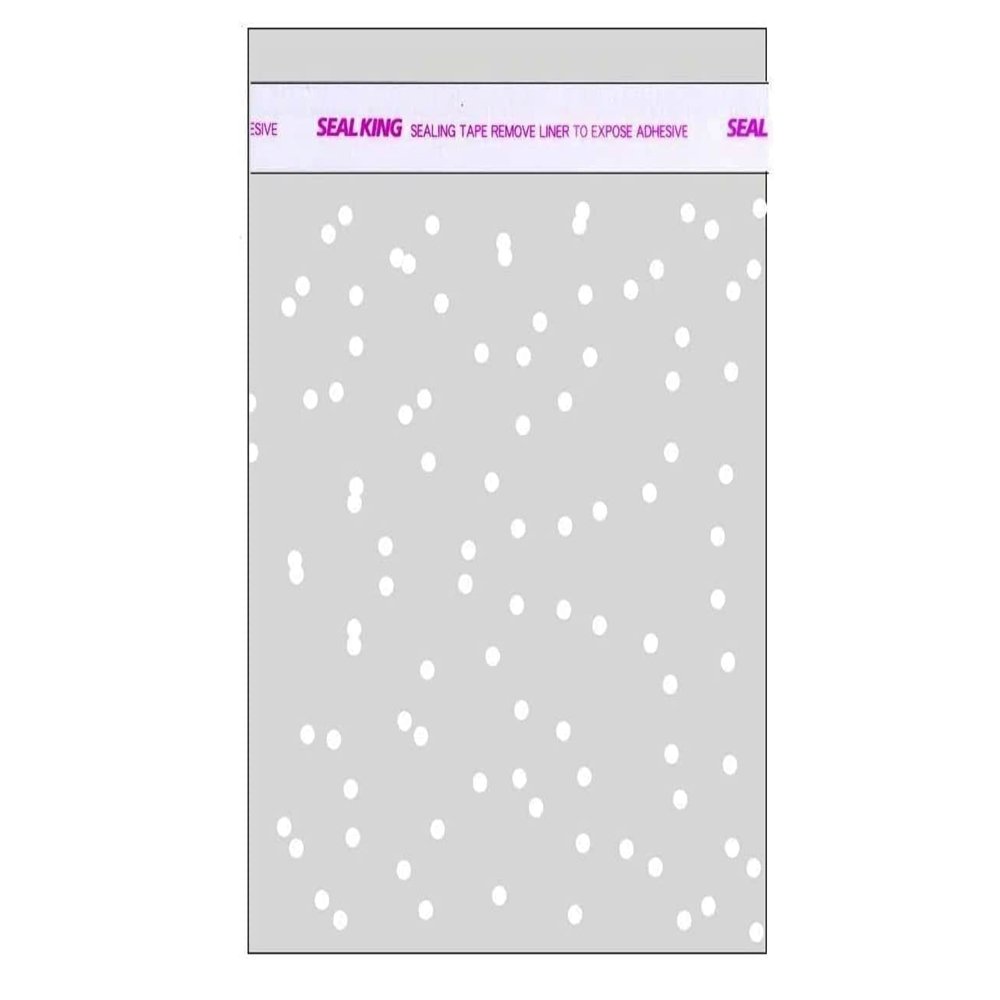 180x120mm Polka Dots Self Adhesive Sealing Bag-Pk100 - TEM IMPORTS™