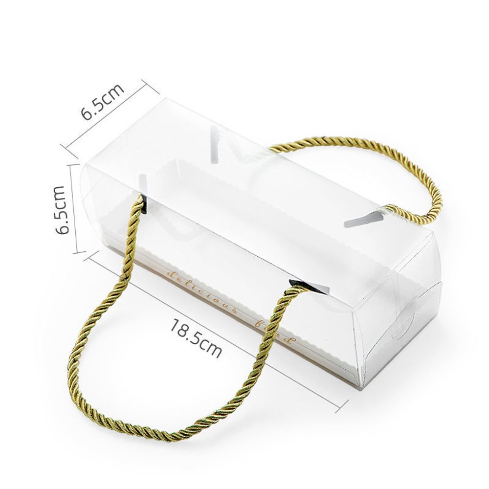 185mm Long Rectangular Transparent Box With Silk Handle - TEM IMPORTS™