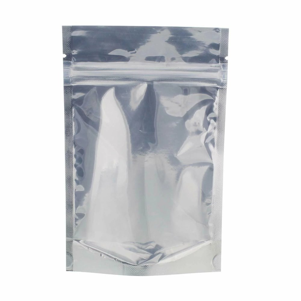 18x26 Reusable Foil Silver Ziplock Bag Full Window - Pack of 50 - TEM IMPORTS™