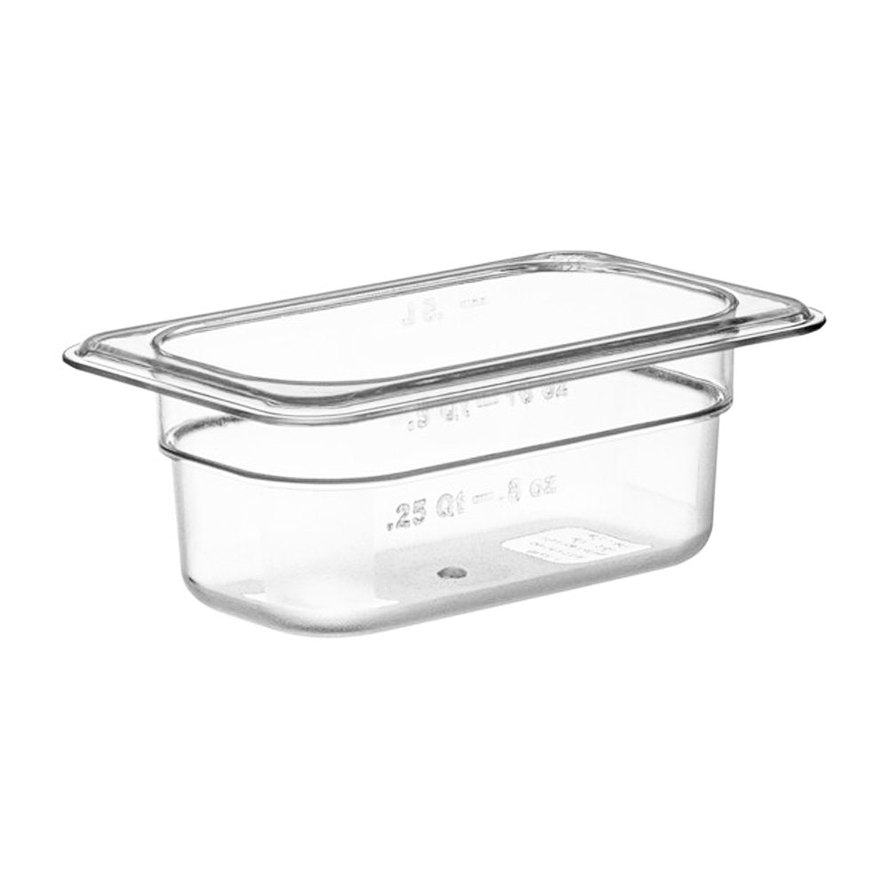 1/9 Size Clear Polycarbonate Food Pan - 65mm - TEM IMPORTS™