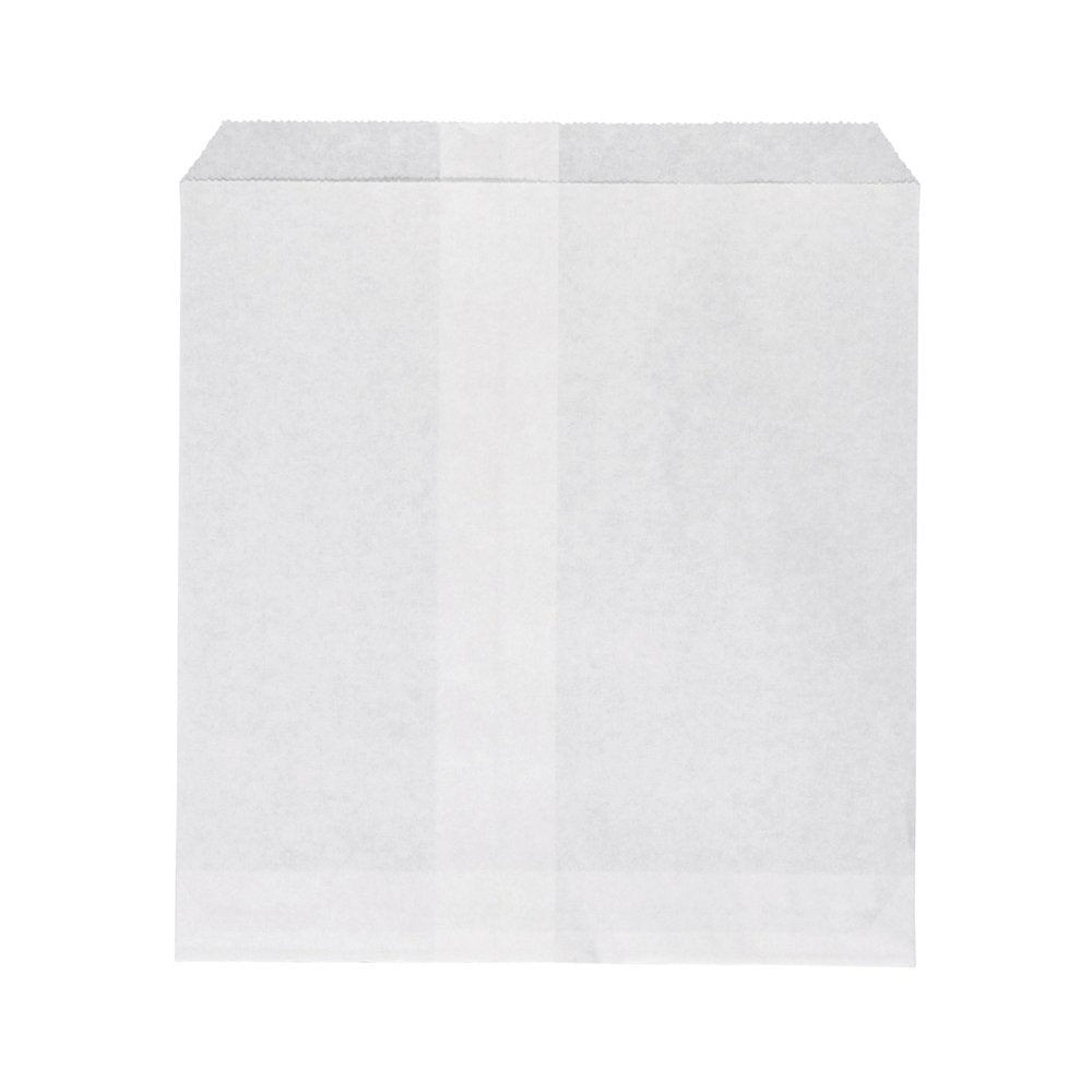 1W 1 Square Flat Paper Bag White - Pack of 100 - TEM IMPORTS™