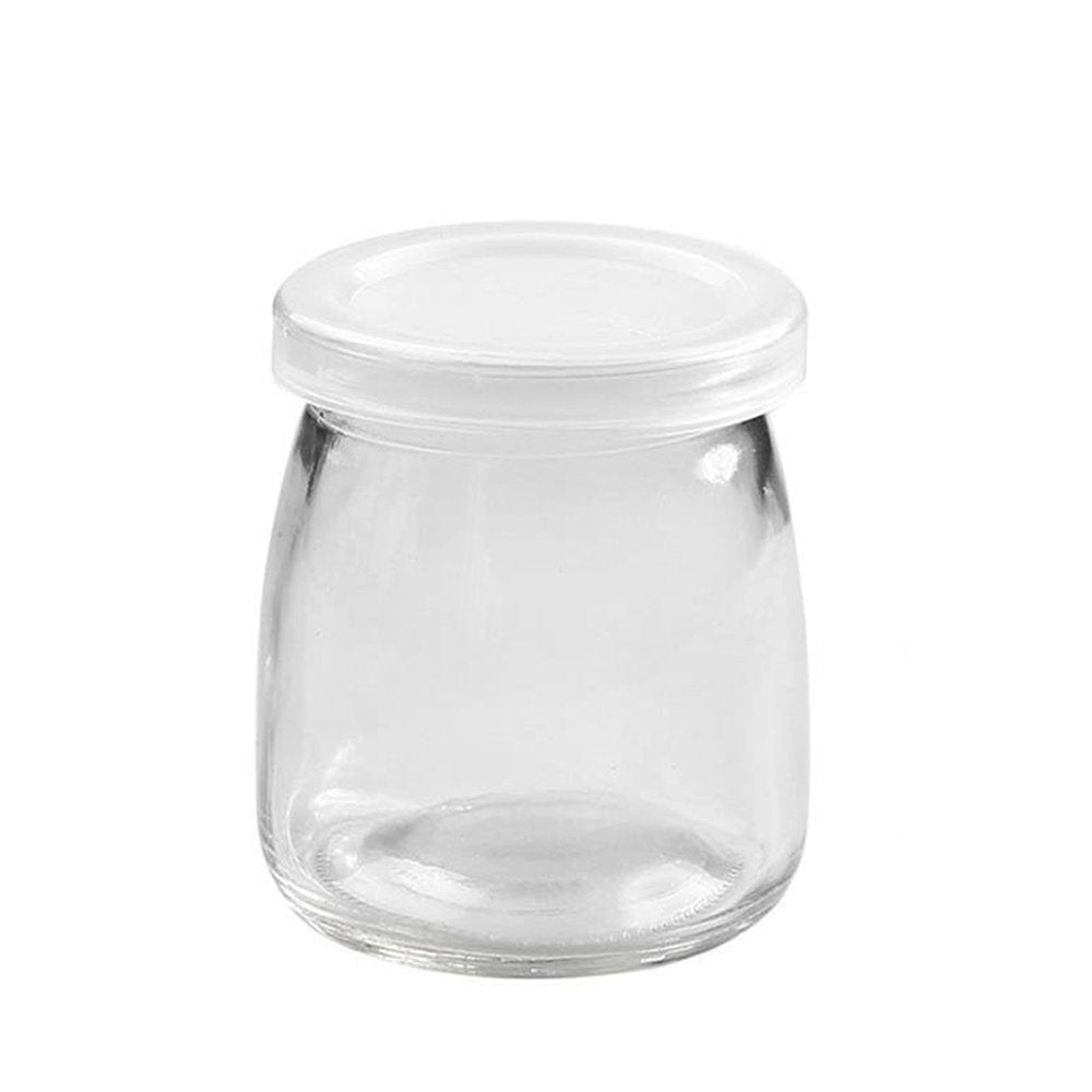 200mL Plain Pudding Glass Jar With Soft PE Lid - TEM IMPORTS™