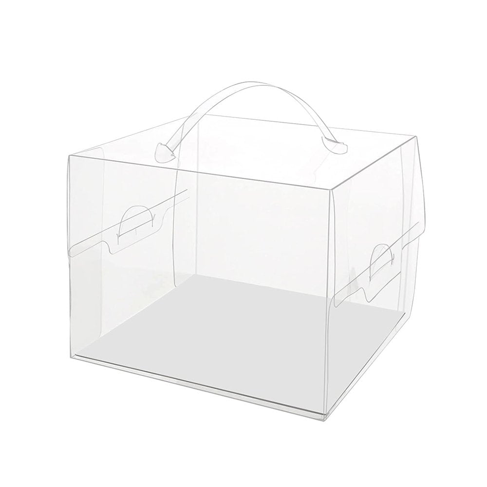 200x200x150mm Clear Square Box With Handle - TEM IMPORTS™