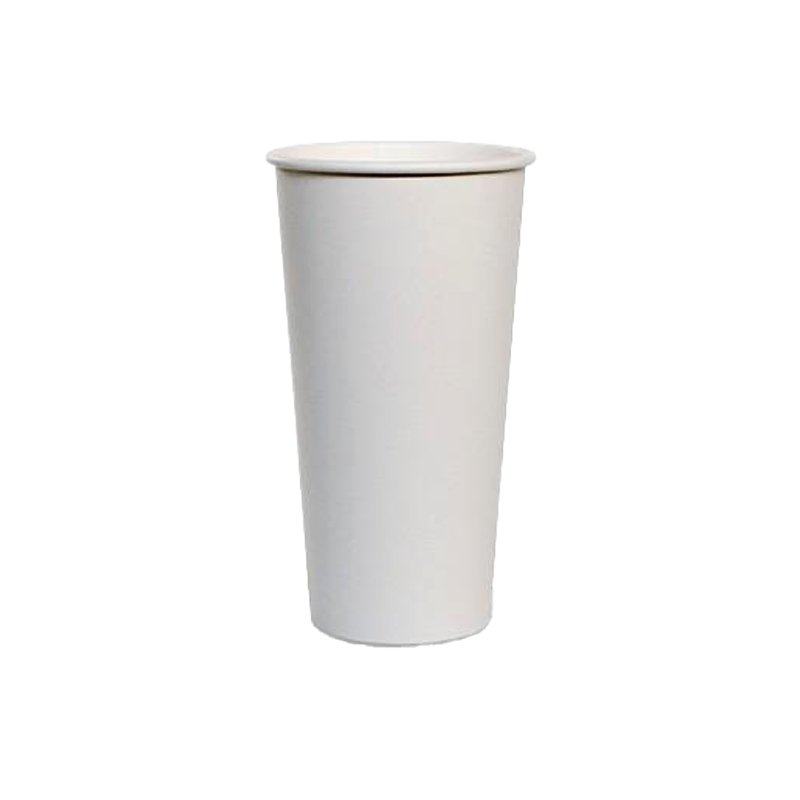20oz/595mL PE Coated SW Paper Cup Plain White - TEM IMPORTS™