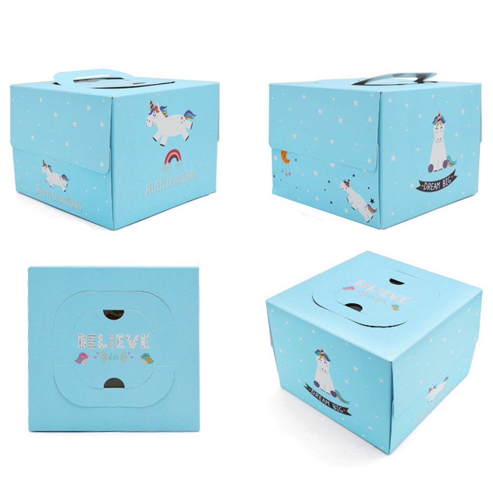 20x20x15 Patisserie Square Cake Box - Unicorn - TEM IMPORTS™
