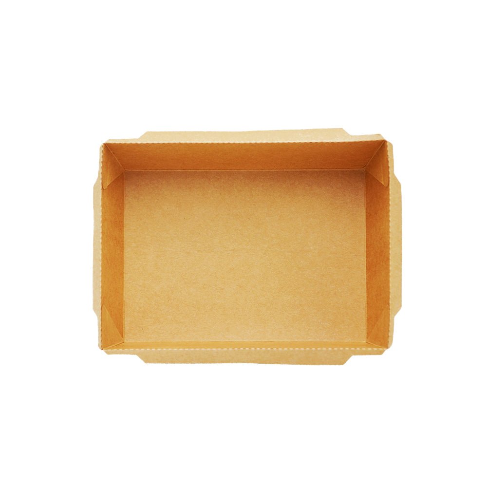 2100mL Kraft Paper Rectangular Container With Lid - TEM IMPORTS™