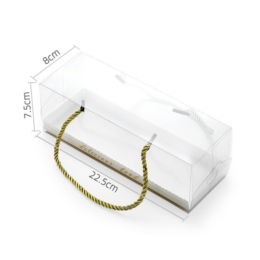 225mm Long Rectangular Transparent Box With Silk Handle - TEM IMPORTS™