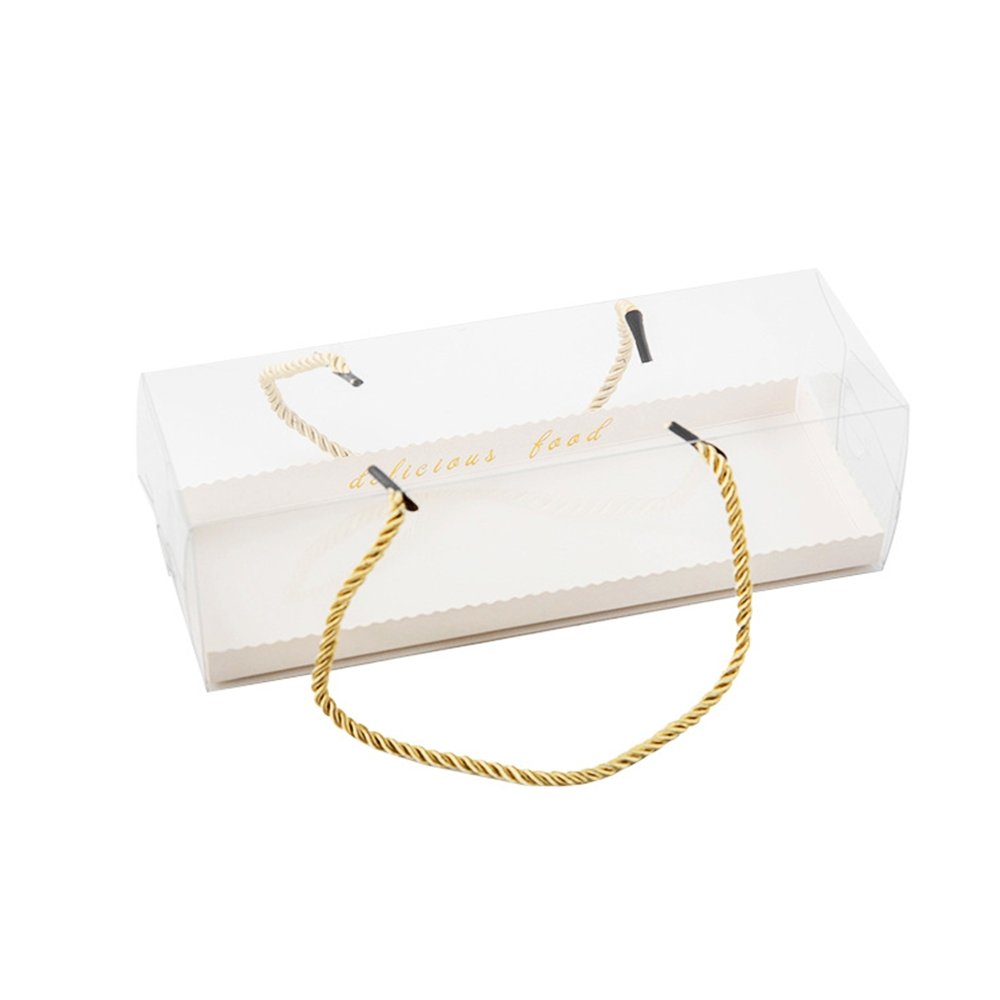 225mm Long Rectangular Transparent Box With Silk Handle - TEM IMPORTS™