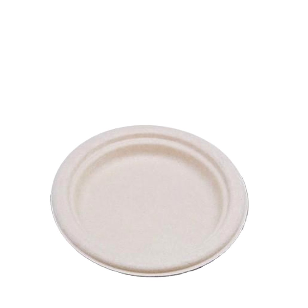 230mm/9 Inch Round Bamboo Paper Plate - TEM IMPORTS™