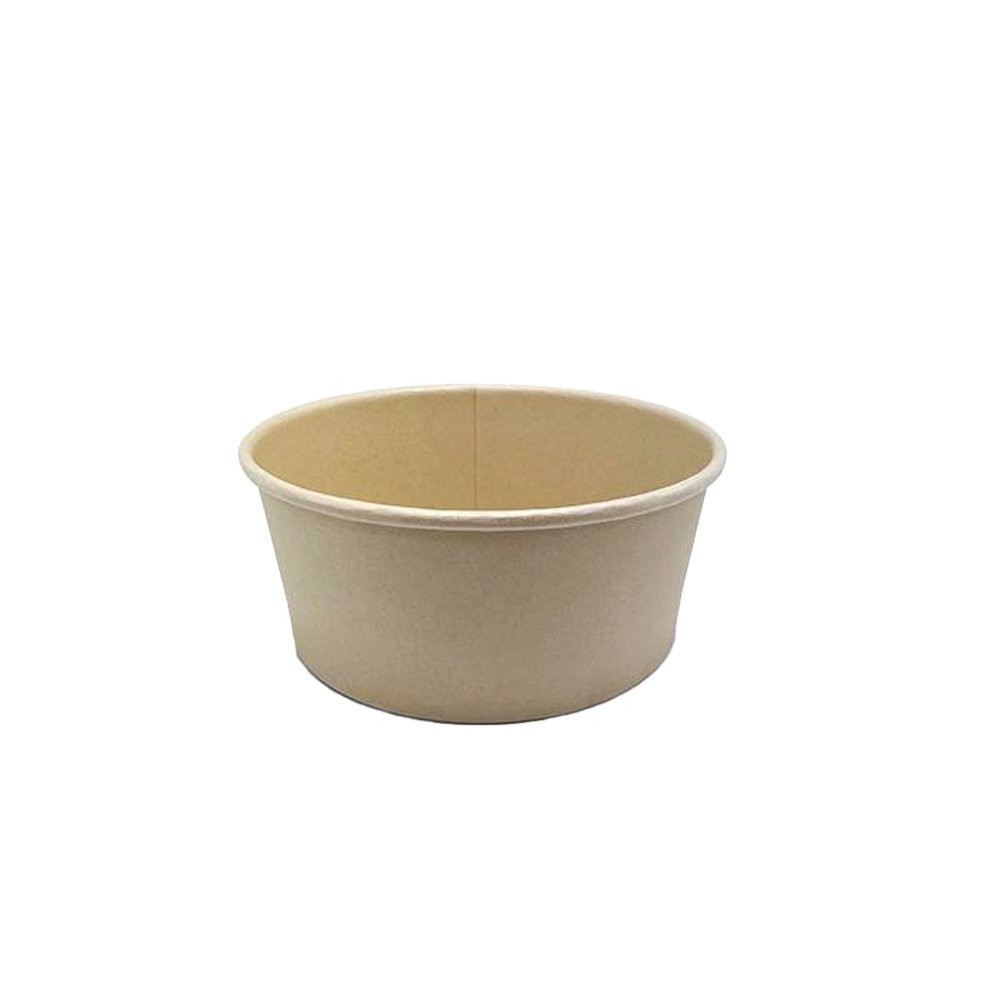 750mL PE Coated Bamboo Paper Salad Bowl - 300/CTN