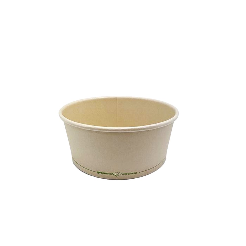 25oz/750mL PLA Coated Bamboo Paper Salad Bowl - TEM IMPORTS™