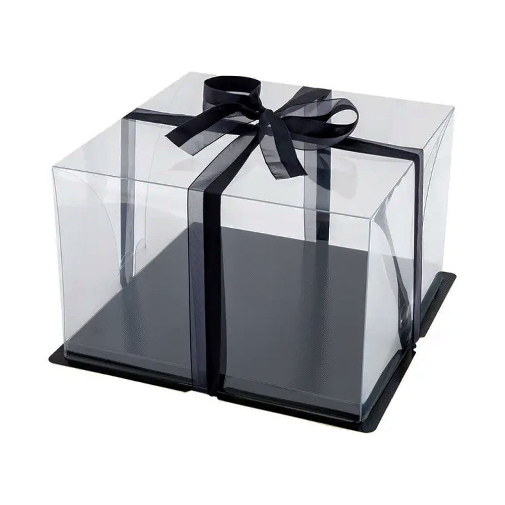 26x26x18 Clear Square Box - Black - TEM IMPORTS™