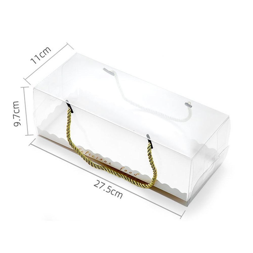 275mm Long Rectangular Transparent Box With Silk Handle - TEM IMPORTS™