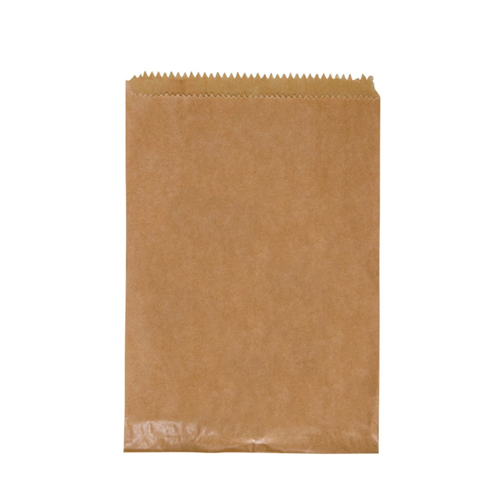 2F Flat Paper Bag Brown - Pack of 100 - TEM IMPORTS™