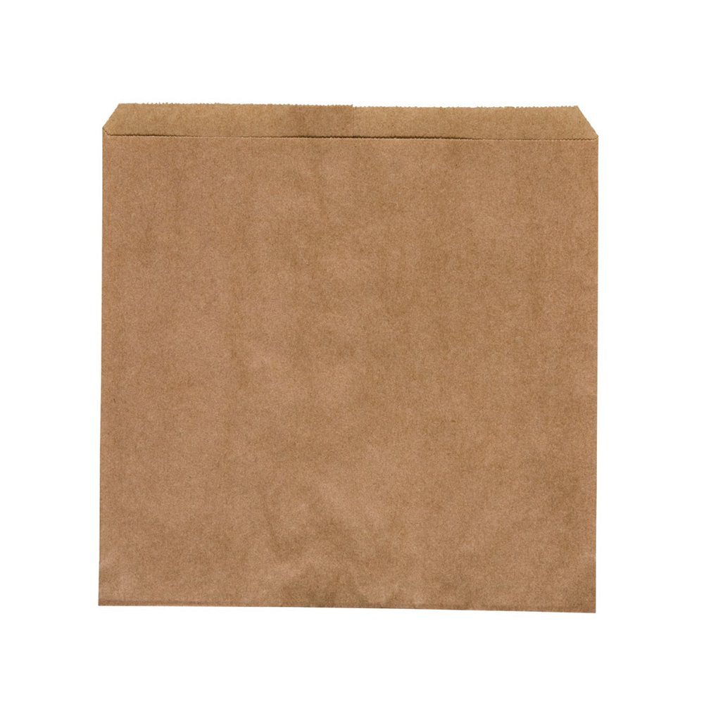 2W 2 Square Flat Paper Bag Brown - Pack of 100 - TEM IMPORTS™